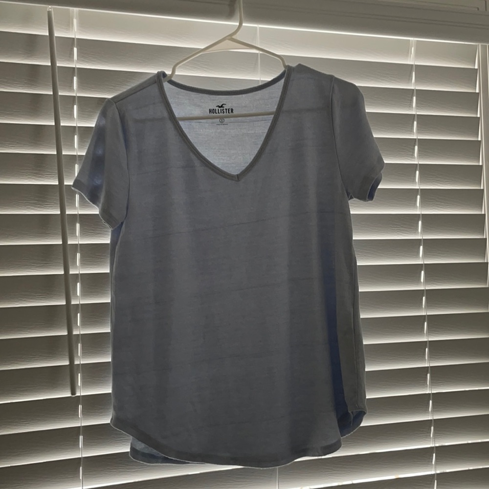 Holister V Neck Light Blue Shirt